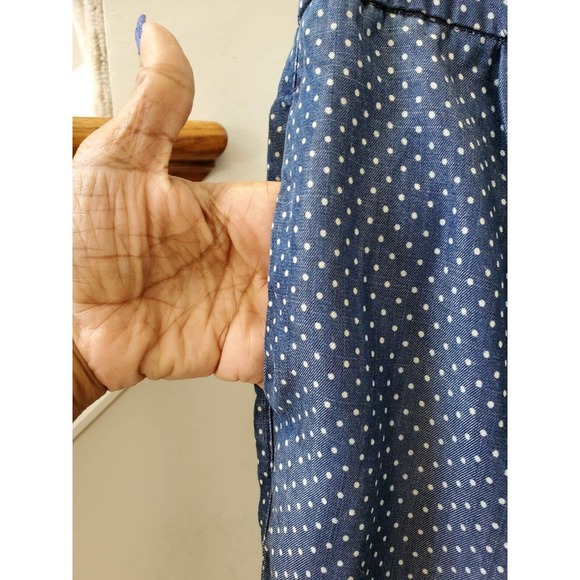 Chico's Women's Blue Cotton Ultimate Fit Comfort Waist Bermuda Shorts Size 2 - Picture 4 of 12